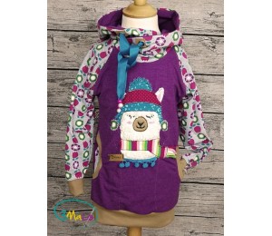 Stickserie - Winter Lama inkl. Anhänger, Postkarte und Puschen Datei